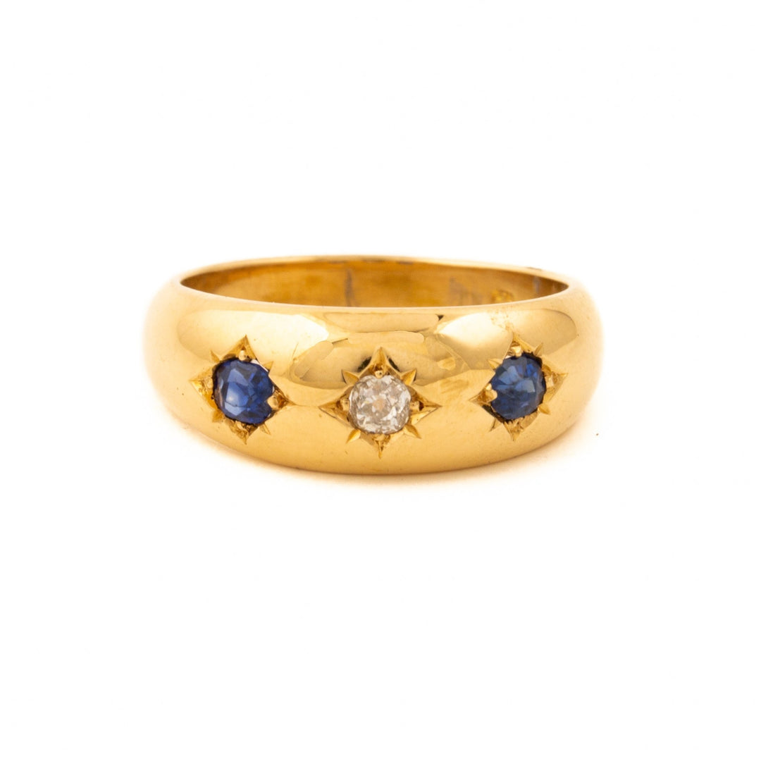 Starburst Sapphire x Diamond Band - Kingdom Jewelry