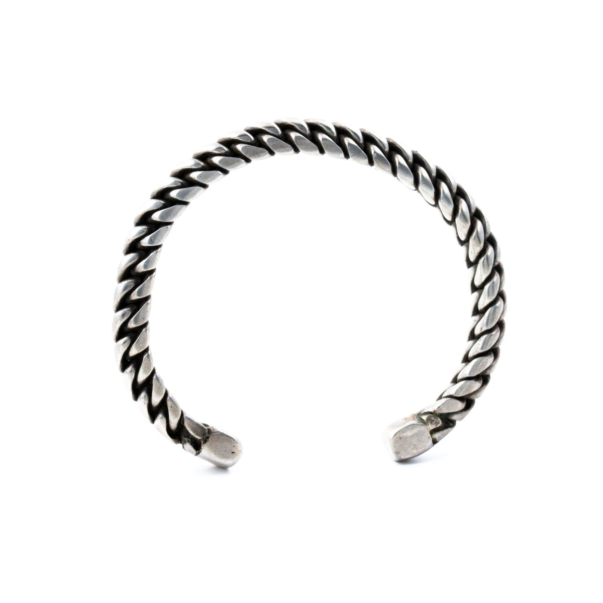 Sterling Silver Braid-Rope Navajo Cuff - Kingdom Jewelry