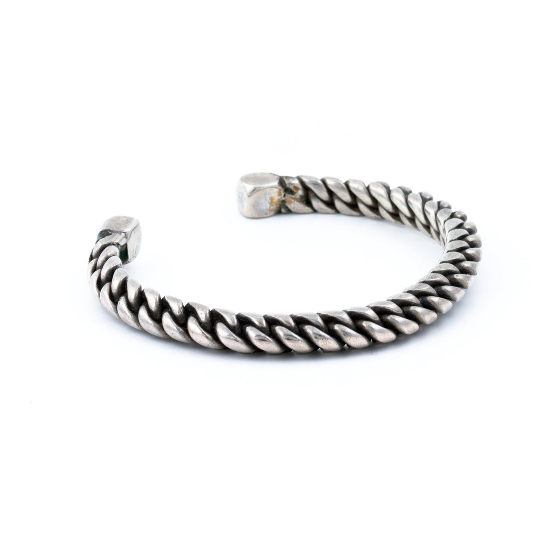 Sterling Silver Braid-Rope Navajo Cuff - Kingdom Jewelry