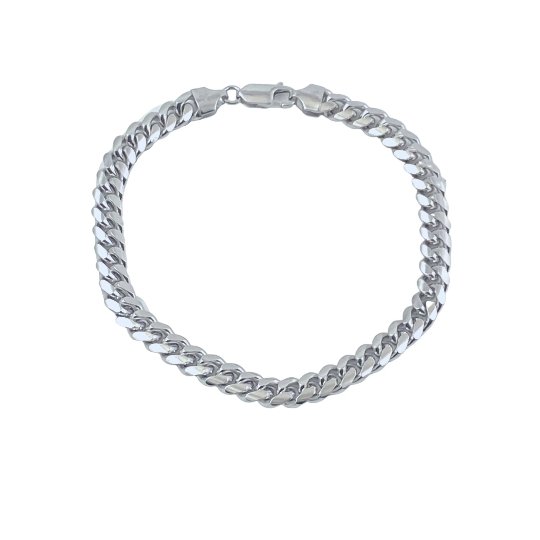 Sterling Silver Cuban Link Bracelet - Kingdom Jewelry