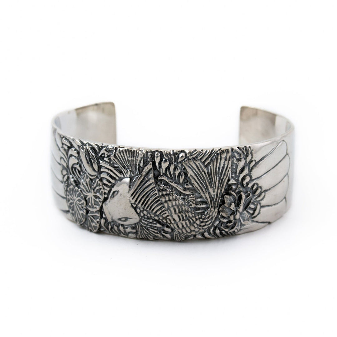 Sterling Silver "Koi" Cuff Bracelet - Kingdom Jewelry