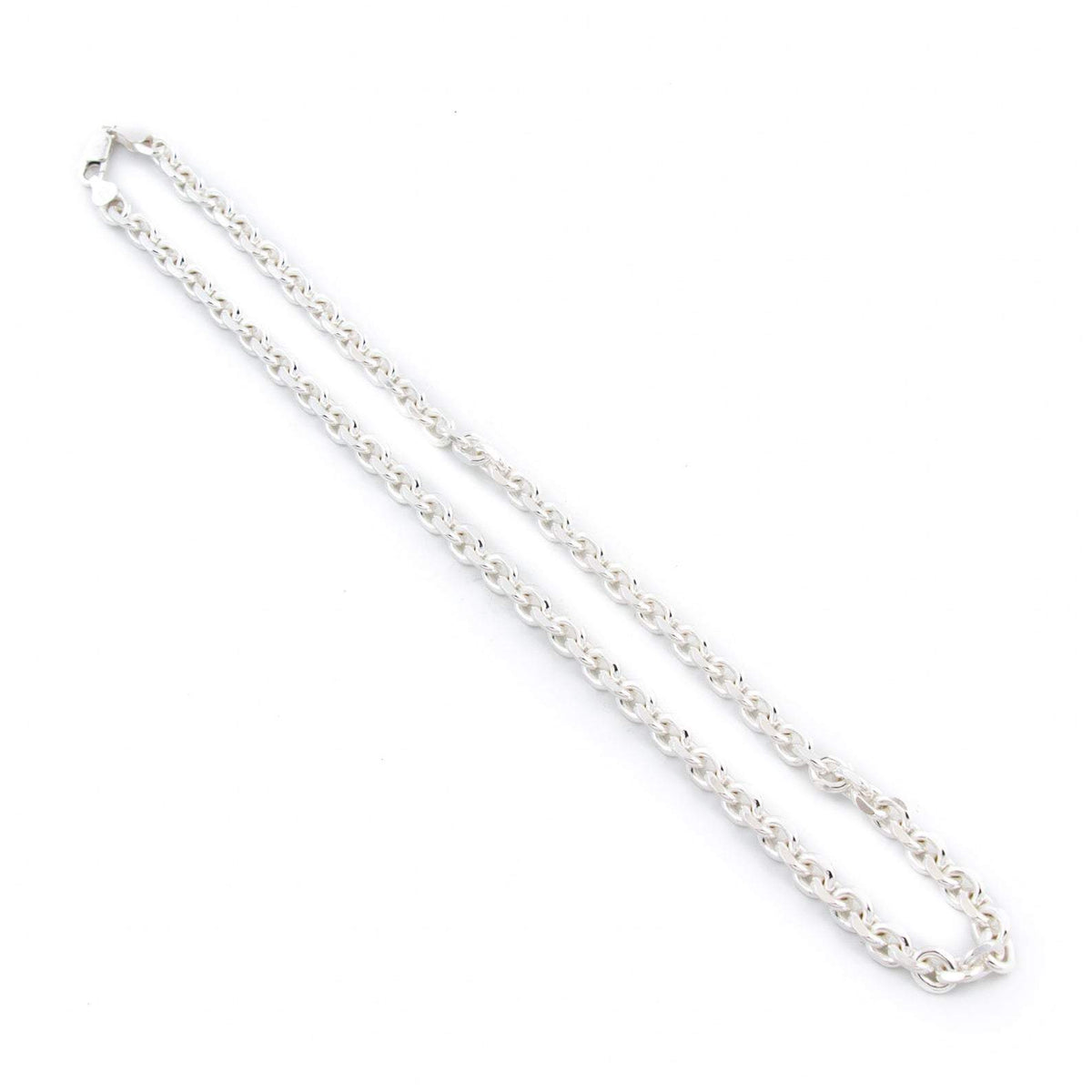 Sterling Silver Square Rolo Chain Necklace - Kingdom Jewelry
