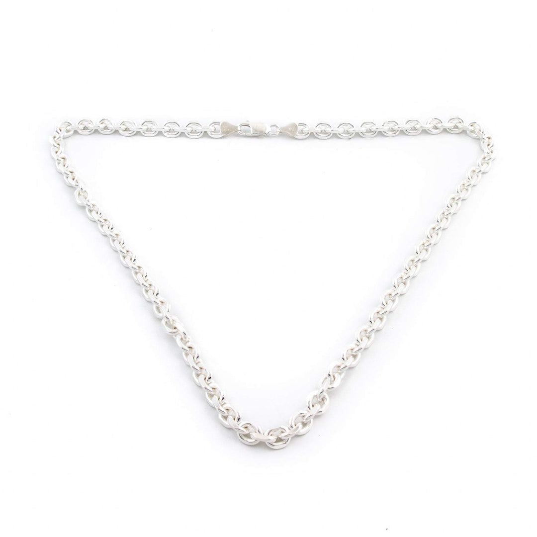 Sterling Silver Square Rolo Chain Necklace - Kingdom Jewelry