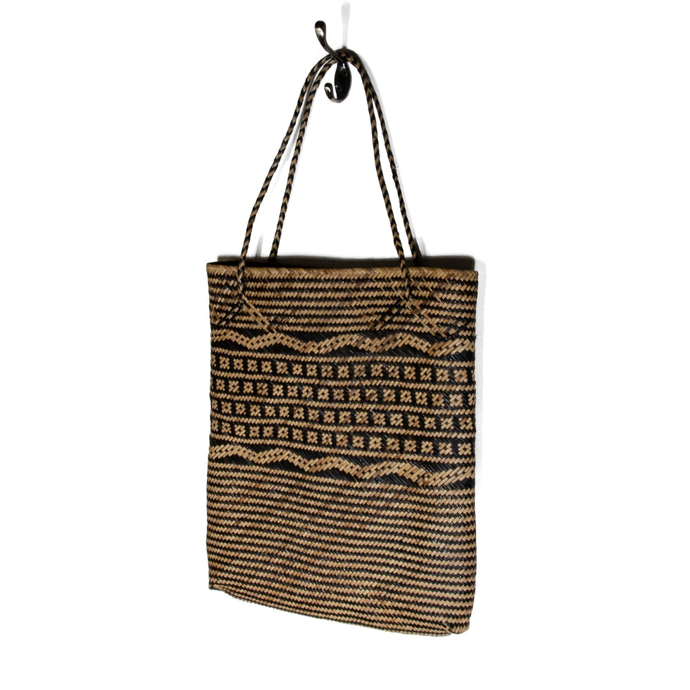 
                      
                        Striped Pattern Rattan Tote - Kingdom Jewelry
                      
                    