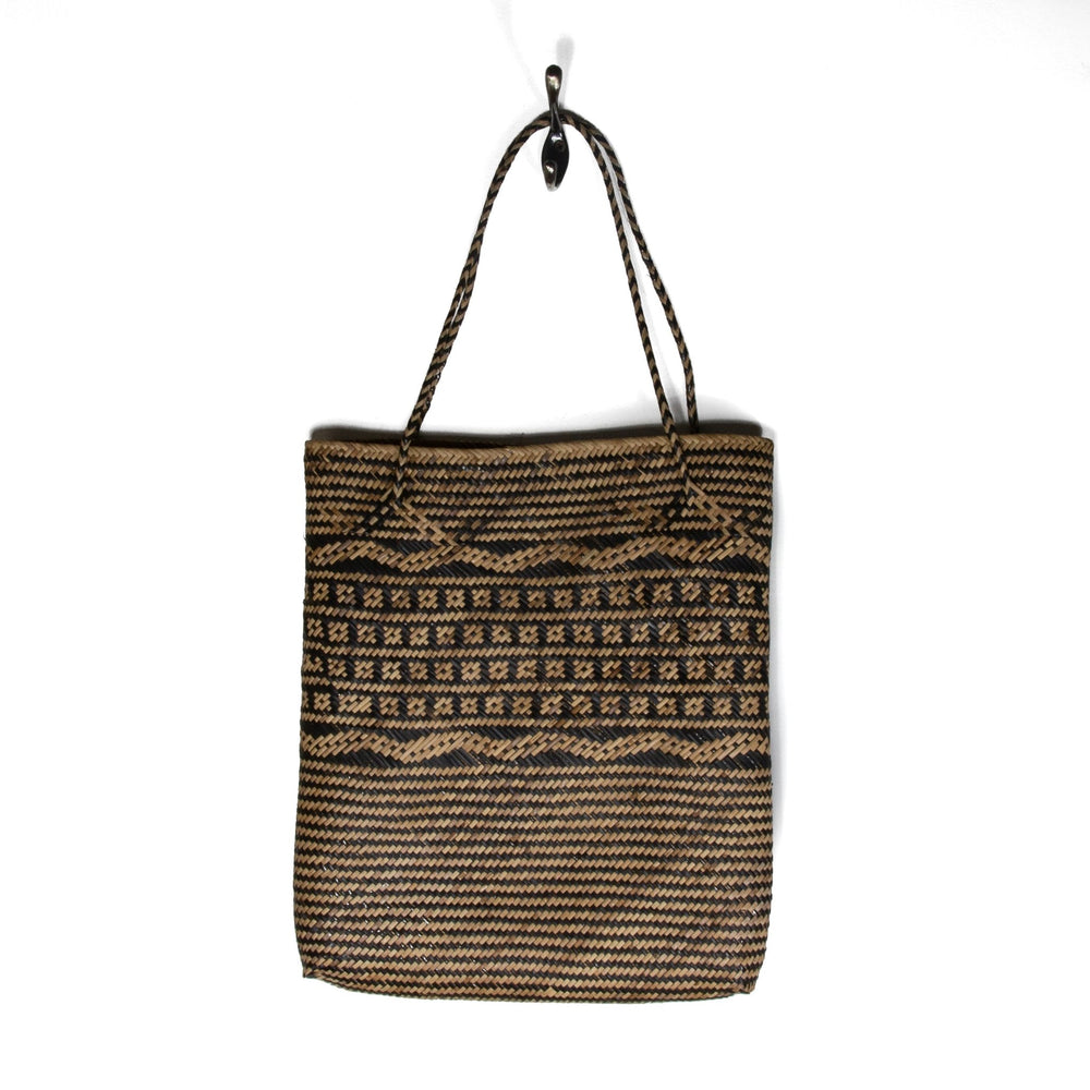 
                      
                        Striped Pattern Rattan Tote - Kingdom Jewelry
                      
                    