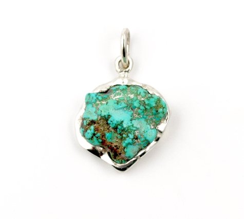 Stunning Natural Turquoise Nugget Pendant - Kingdom Jewelry