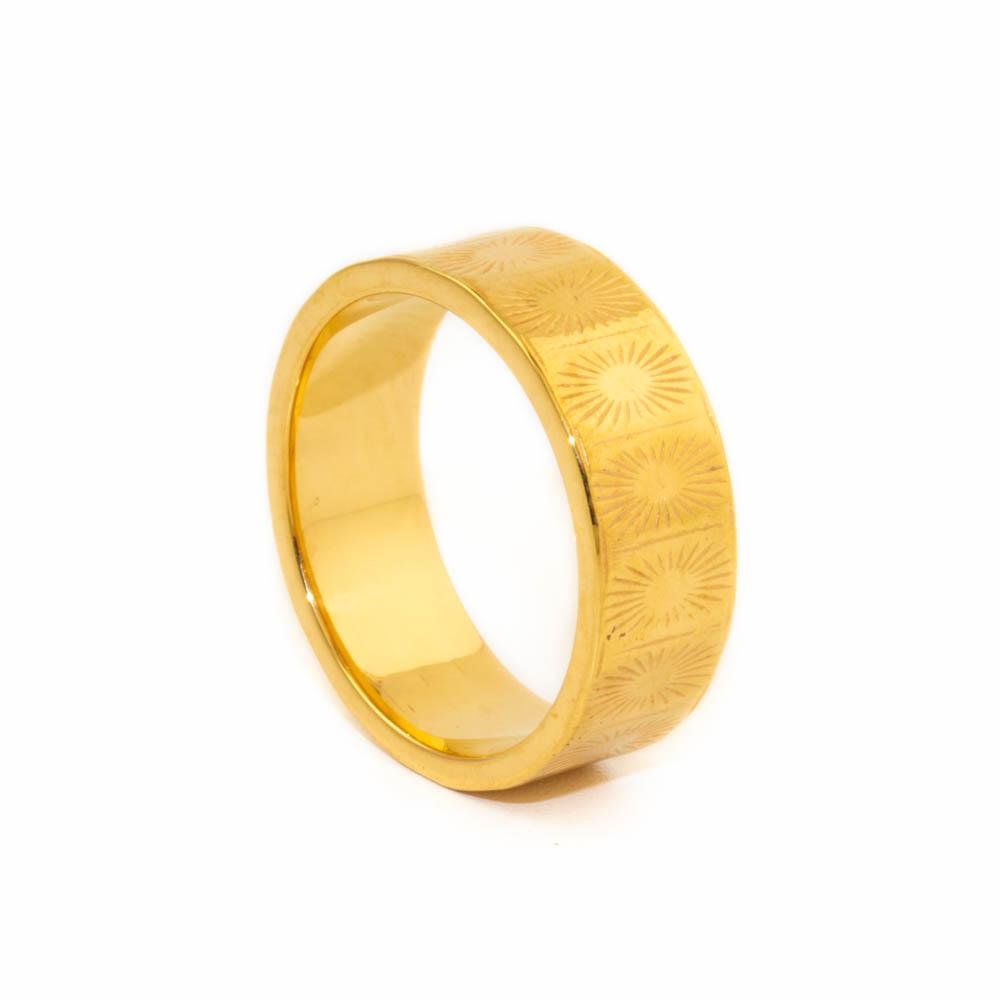 
                      
                        Sunburst X Yellow Wedding Band - Kingdom Jewelry
                      
                    