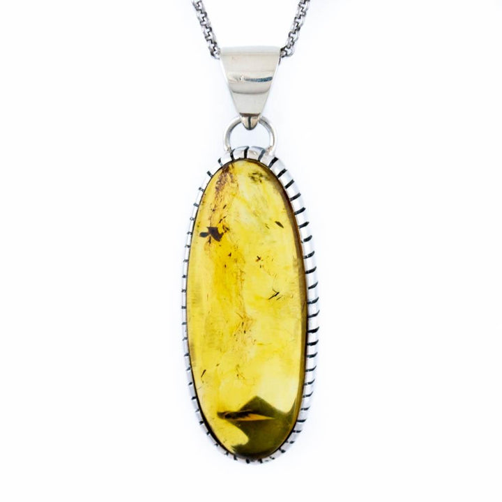 Sunny Mexican Amber Pendant - Kingdom Jewelry