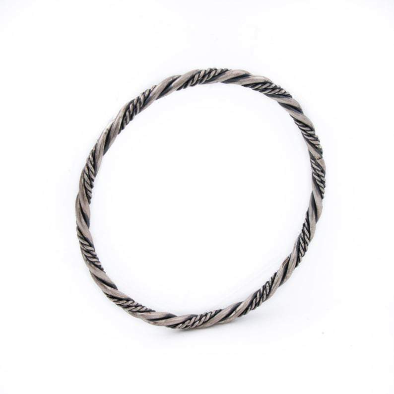 Taxco Twist-Rope Vintage Bangle Bracelet - Kingdom Jewelry