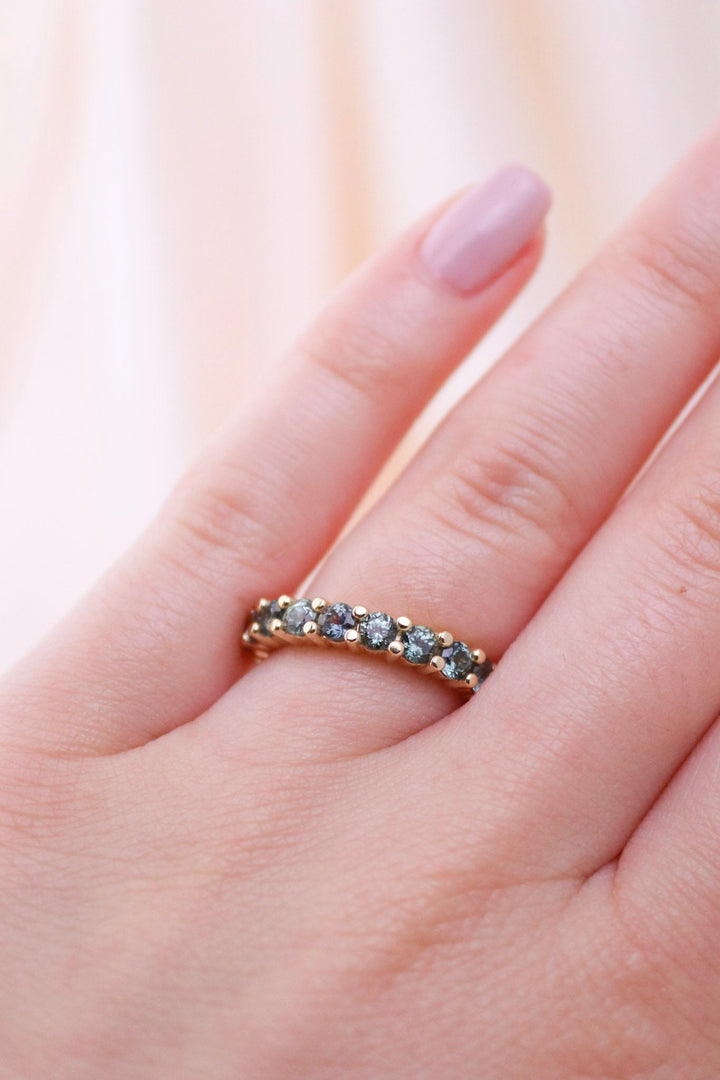 Teal Sapphire Band - Kingdom Jewelry