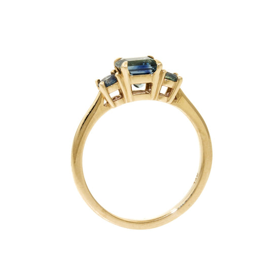 Teal Sapphire Engagement Ring - Kingdom Jewelry