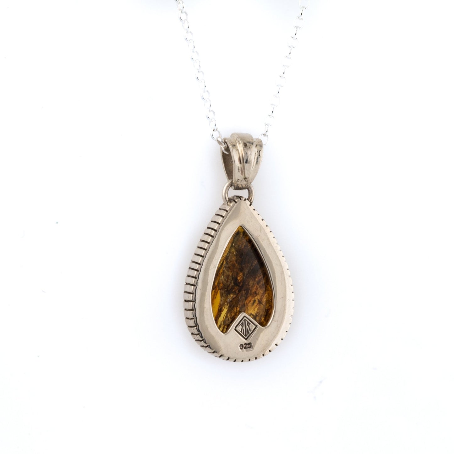 Teardrop Chiapas Amber Pendant - Kingdom Jewelry