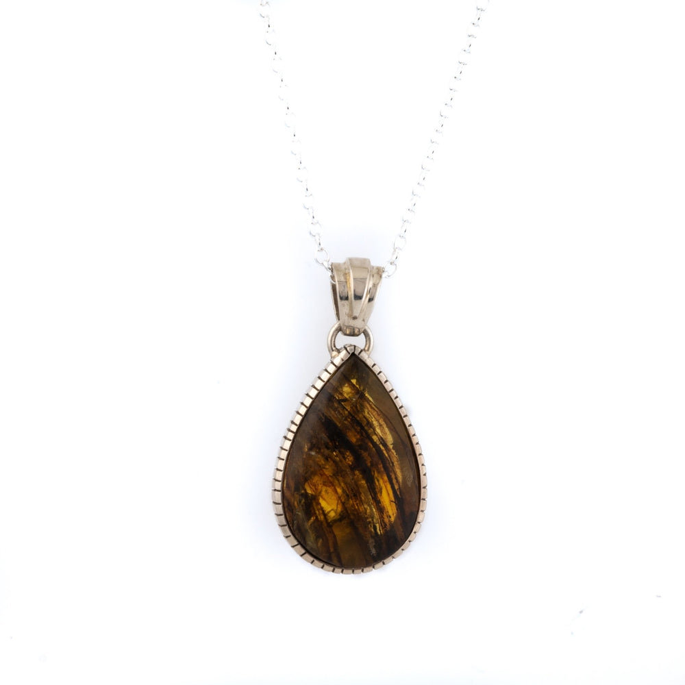 Teardrop Chiapas Amber Pendant - Kingdom Jewelry