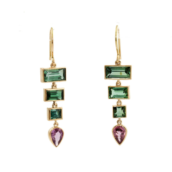 Teresa Sapphire x Tourmaline Earrings - Kingdom Jewelry