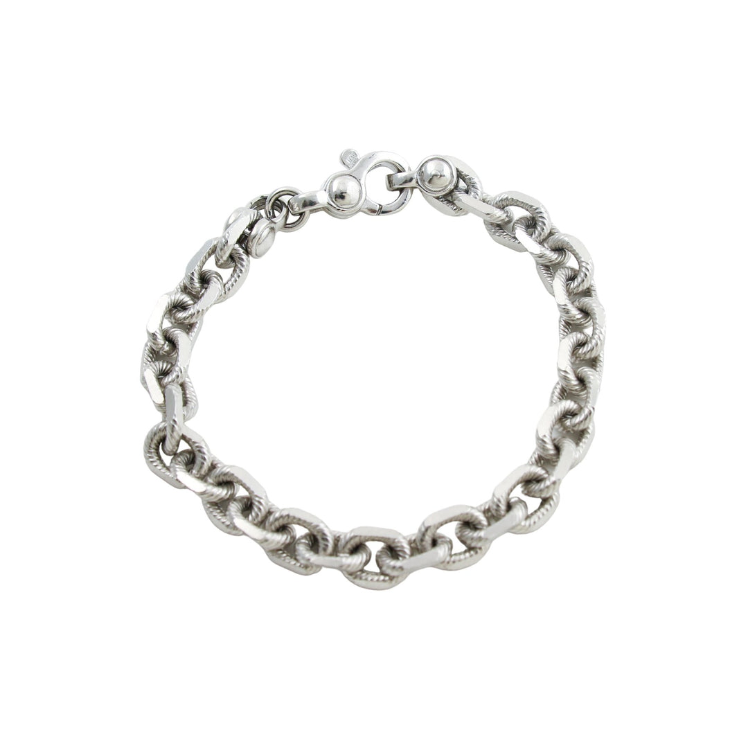 Textured Rolo Cable Chain Bracelet - Kingdom Jewelry