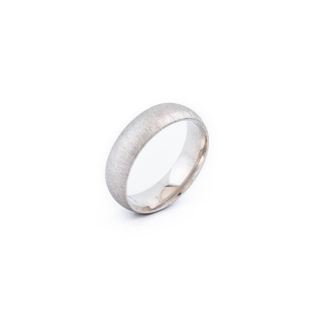 Textured Rounded Silver Band - Kingdom Jewelry