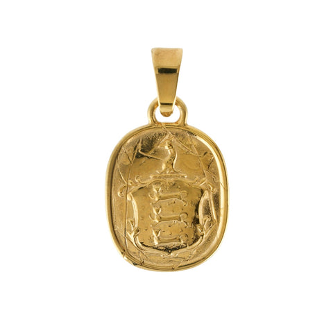 The Hound Gold Heraldry Pendant - Kingdom Jewelry
