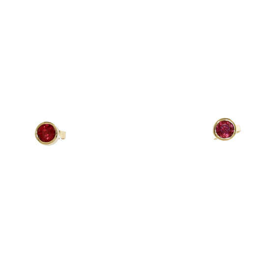 The Scarlet Sparkle 14k Ruby Studs - Kingdom Jewelry