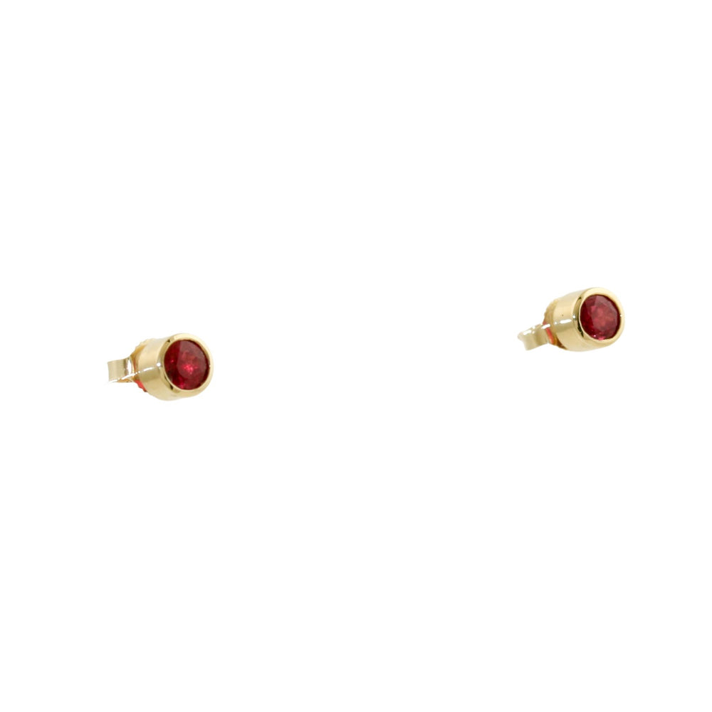 The Scarlet Sparkle 14k Ruby Studs - Kingdom Jewelry