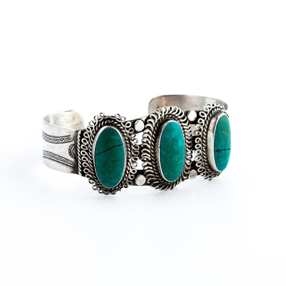 
                      
                        Three Stone Turquoise Cuff - Kingdom Jewelry
                      
                    