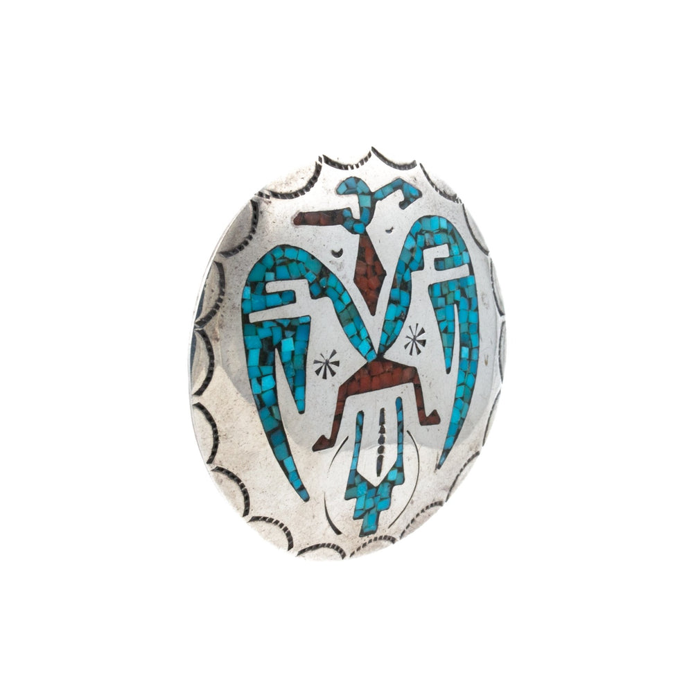 Thunderbird Navajo Chip Inlay Pin - Kingdom Jewelry