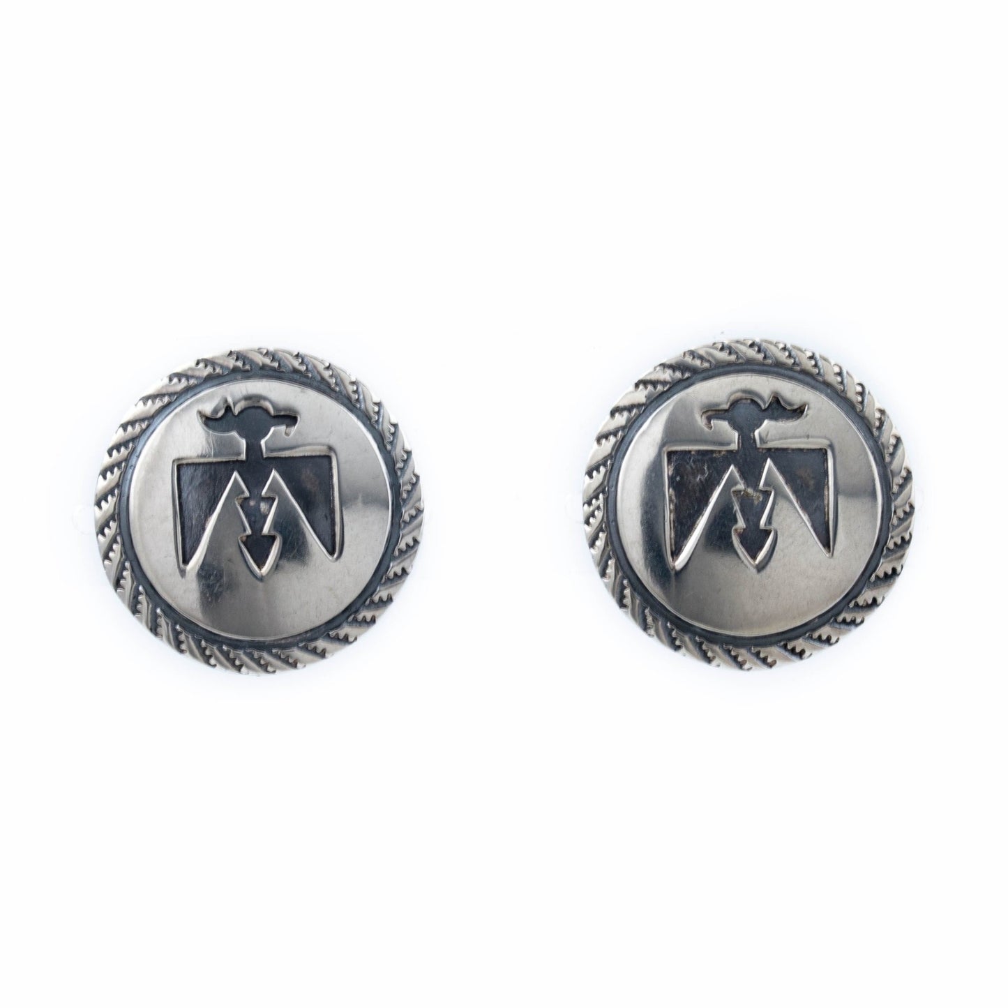 Thunderbird Navajo Overlay Earrings - Kingdom Jewelry