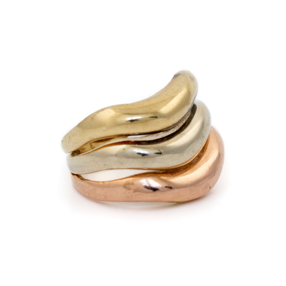 Tri Gold Curvature Ring - Kingdom Jewelry