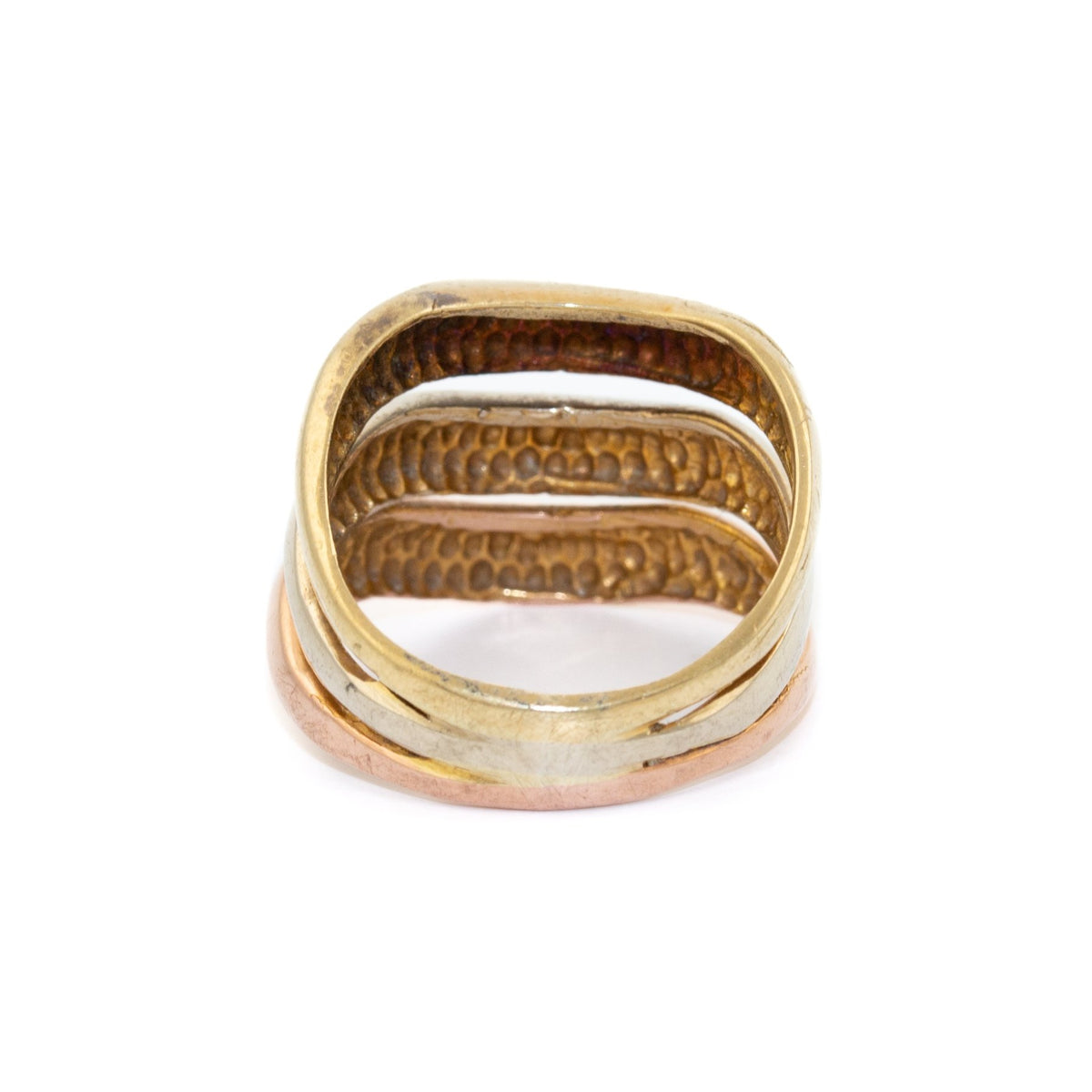 Tri Gold Curvature Ring - Kingdom Jewelry