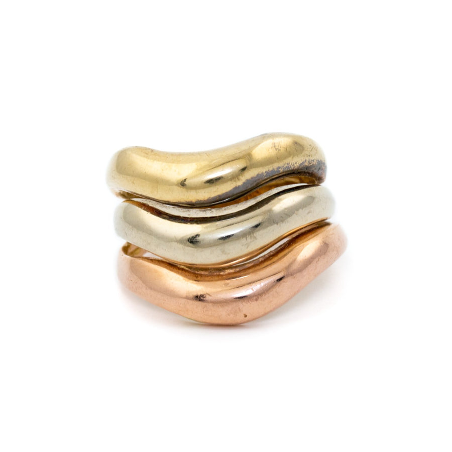 Tri Gold Curvature Ring - Kingdom Jewelry