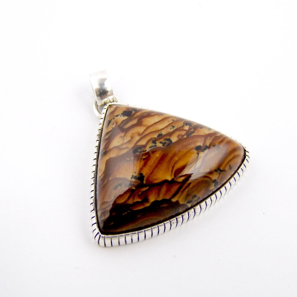 
                      
                        Triangle Biggs Jasper Pendant - Kingdom Jewelry
                      
                    