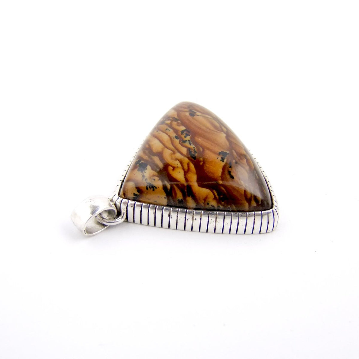 Triangle Biggs Jasper Pendant - Kingdom Jewelry