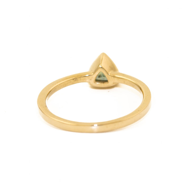 Triangular-Cut Montana Sapphire Ring - Kingdom Jewelry