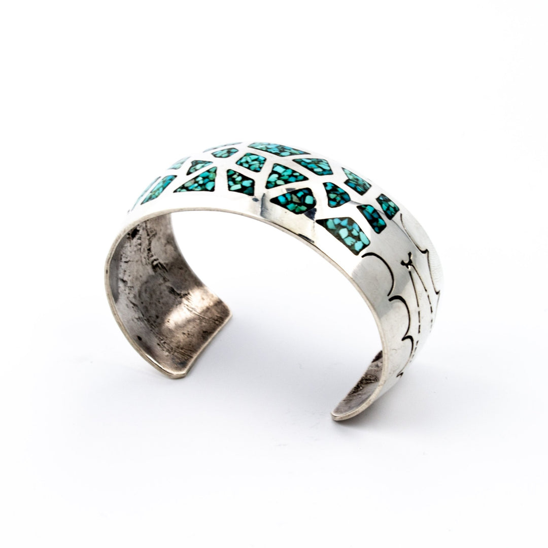 Turquoise Chip Inlay Cuff - Kingdom Jewelry