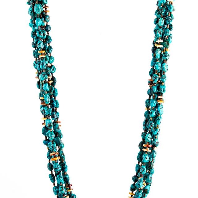 
                      
                        Turquoise Heishi Cluster Necklace - Kingdom Jewelry
                      
                    