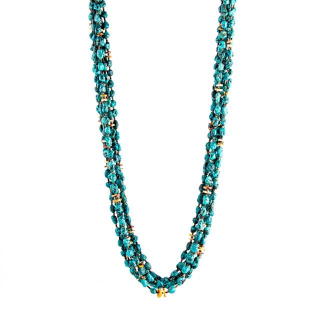 
                      
                        Turquoise Heishi Cluster Necklace - Kingdom Jewelry
                      
                    