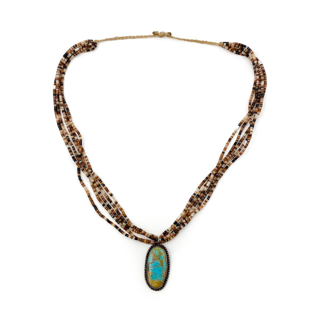 
                      
                        Turquoise Pendant Heishi Necklace - Kingdom Jewelry
                      
                    