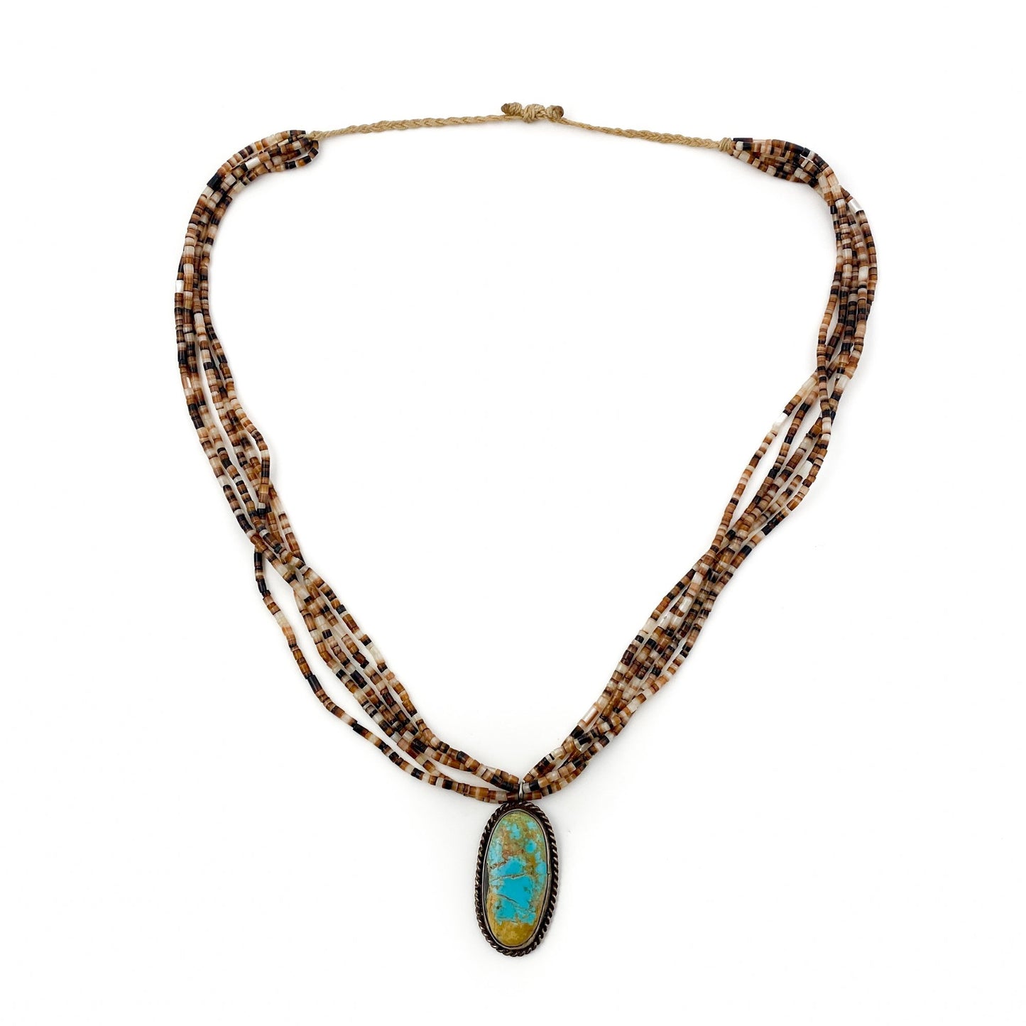 Turquoise Pendant Heishi Necklace - Kingdom Jewelry