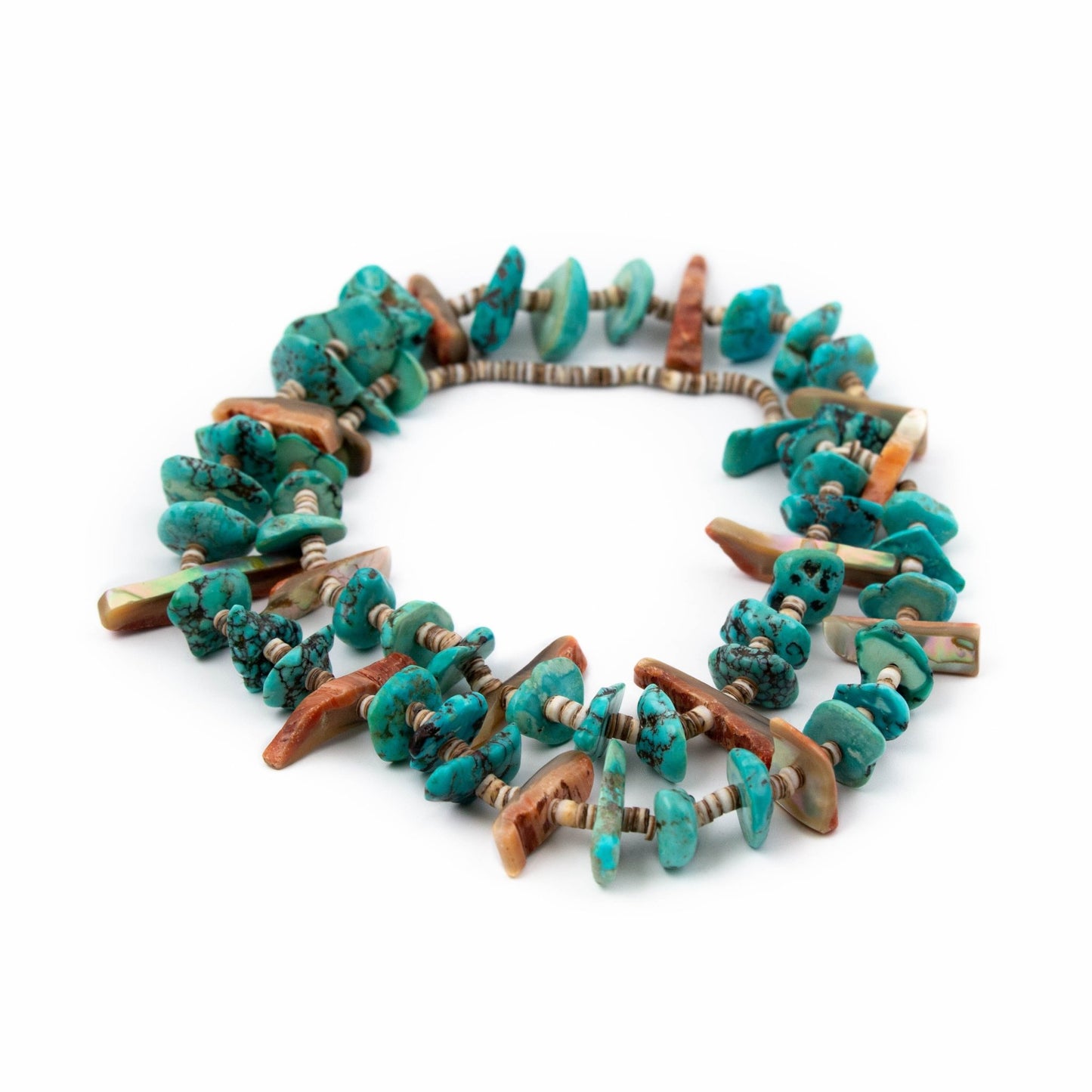 Turquoise Shell Beaded Necklace - Kingdom Jewelry