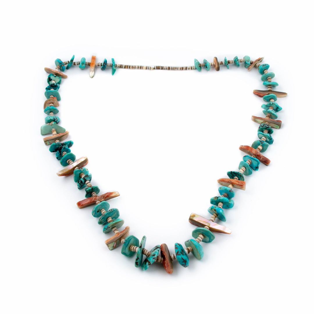 Turquoise Shell Beaded Necklace - Kingdom Jewelry