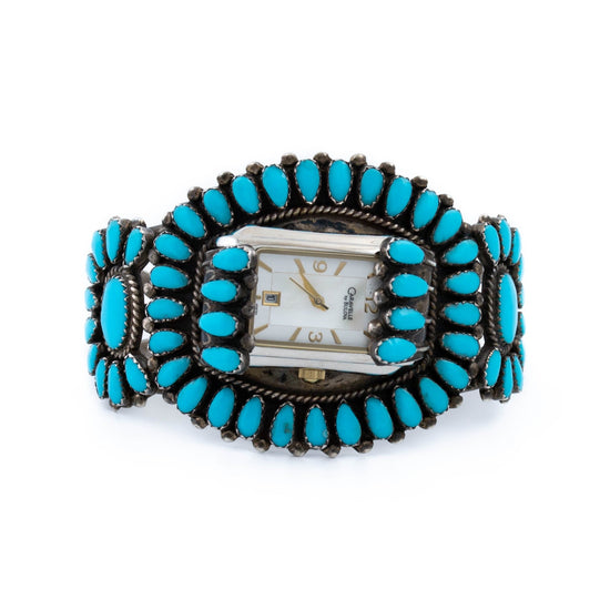 Turquoise Zuni Cuff Watch - Kingdom Jewelry