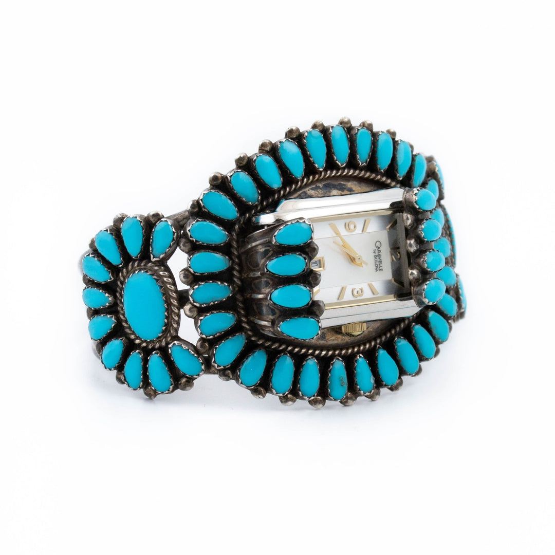 Turquoise Zuni Cuff Watch - Kingdom Jewelry