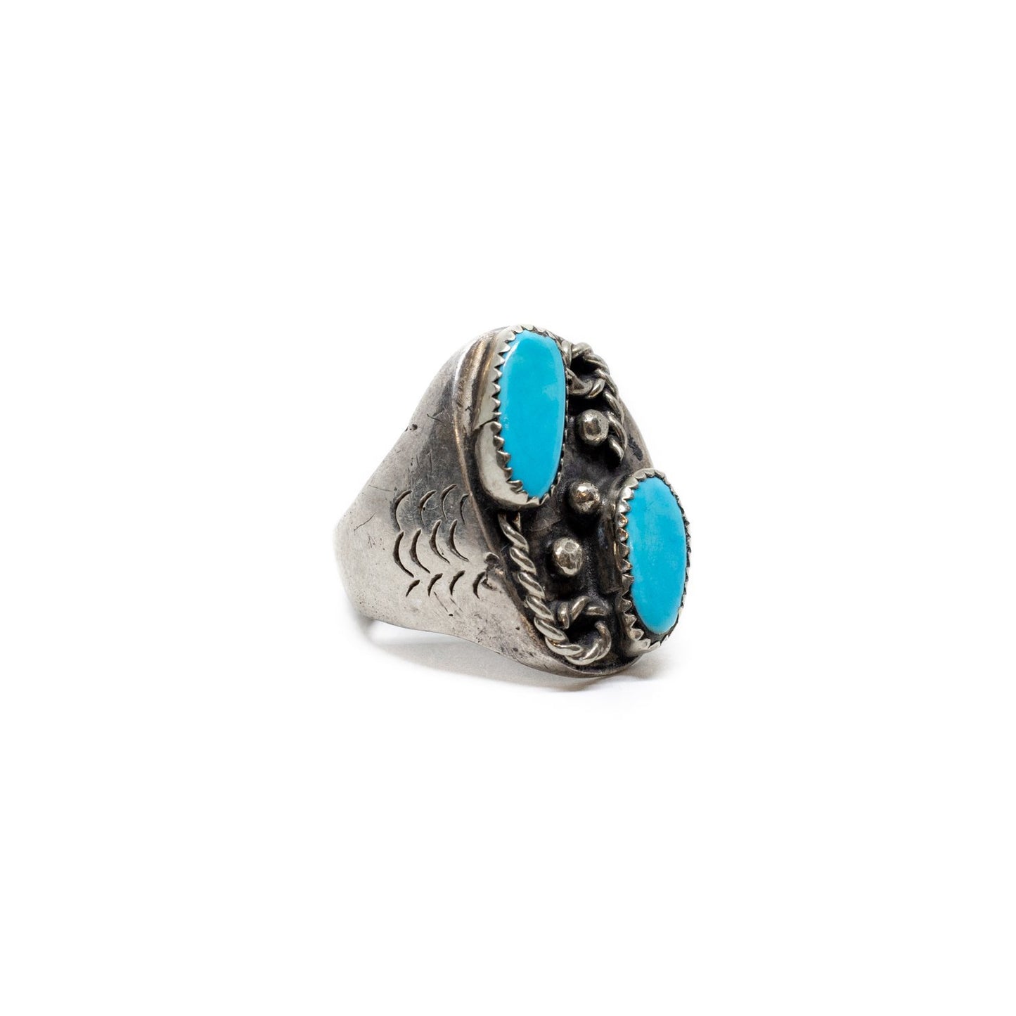Twin Blue Turquoise Ring - Kingdom Jewelry