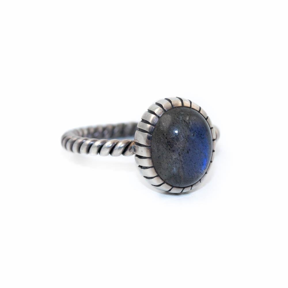 Twist Rope Labradorite Ring - Kingdom Jewelry