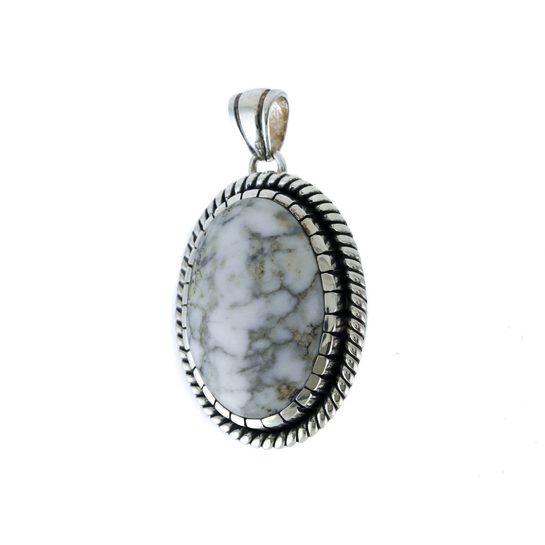 Twisted Rope White Buffalo Pendant - Kingdom Jewelry