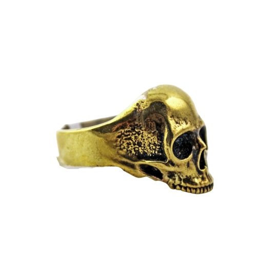 Unhinged Brass Skull Ring - Kingdom Jewelry