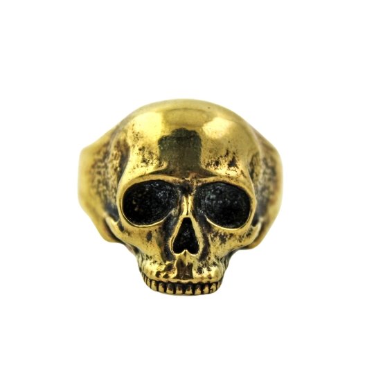 Unhinged Brass Skull Ring - Kingdom Jewelry