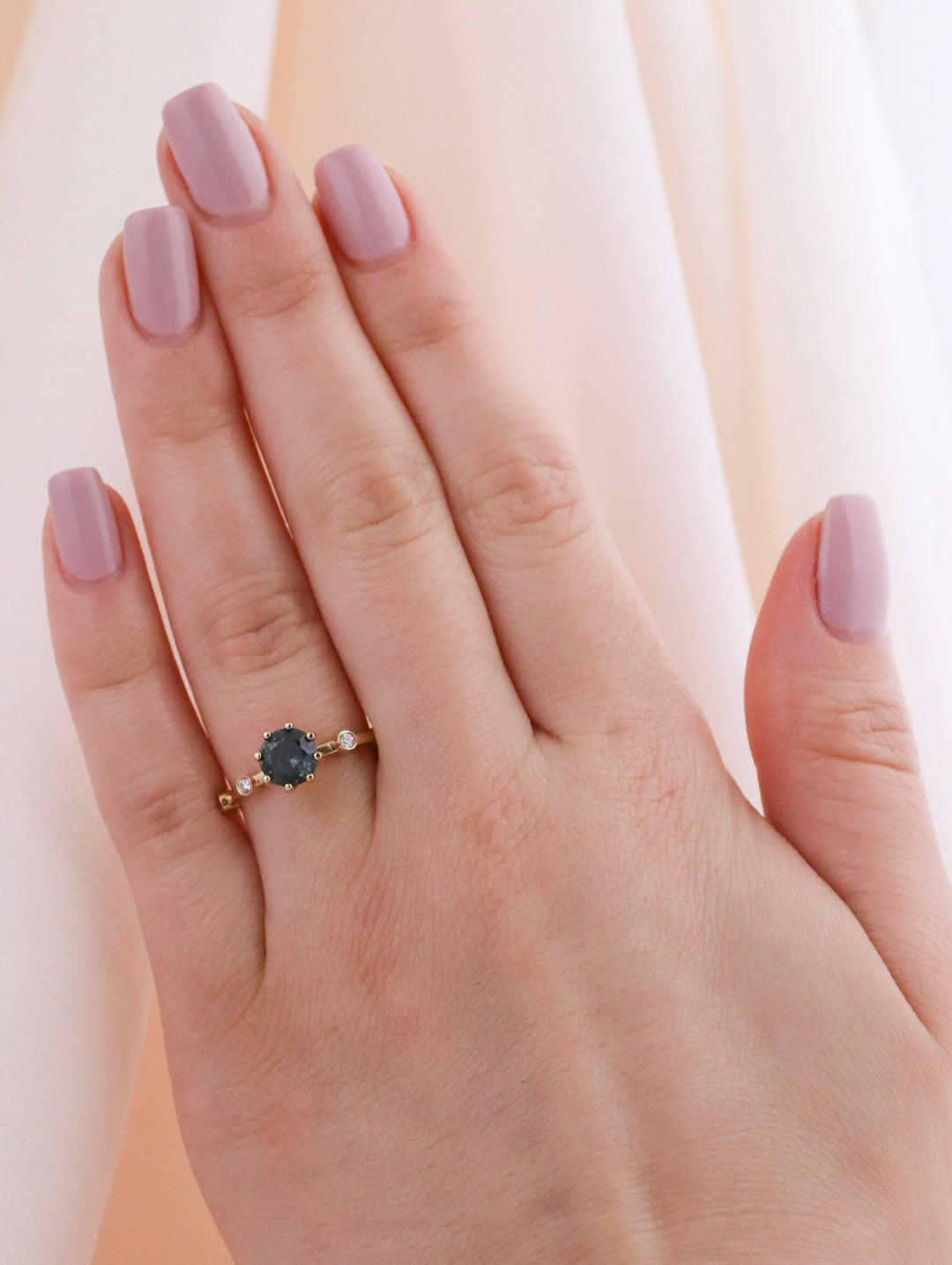 Unusual Sapphire Engagement Ring - Kingdom Jewelry