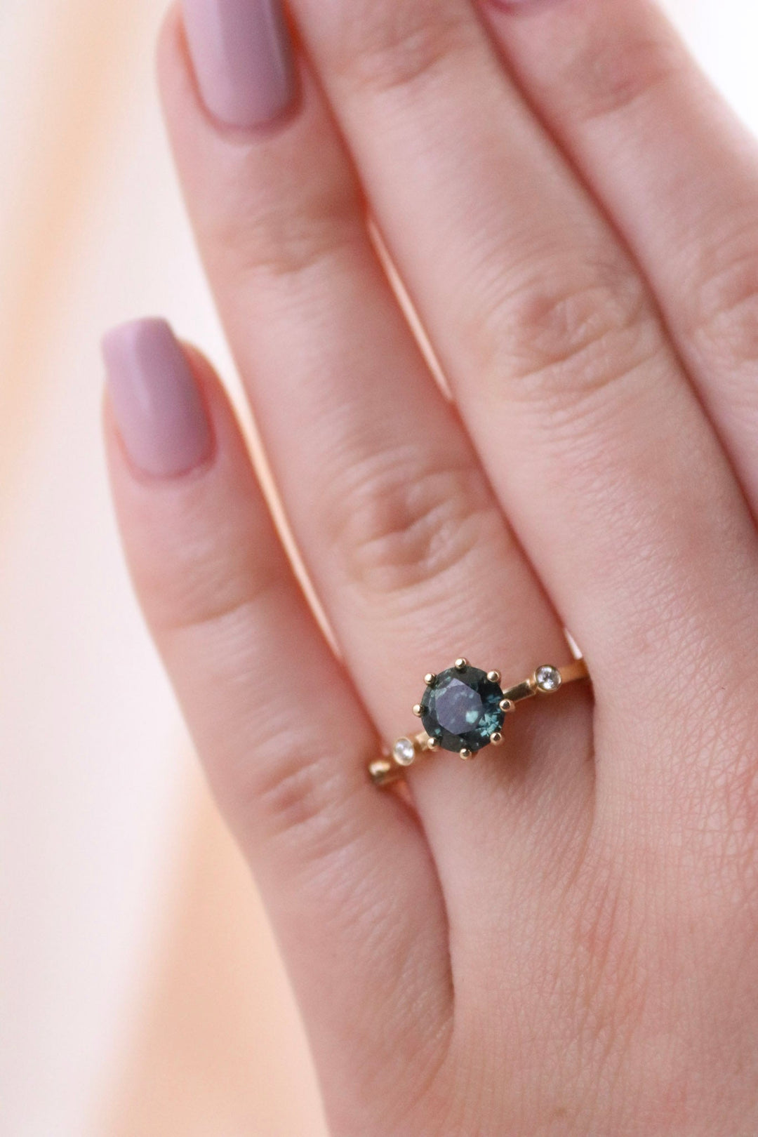 Unusual Sapphire Engagement Ring - Kingdom Jewelry