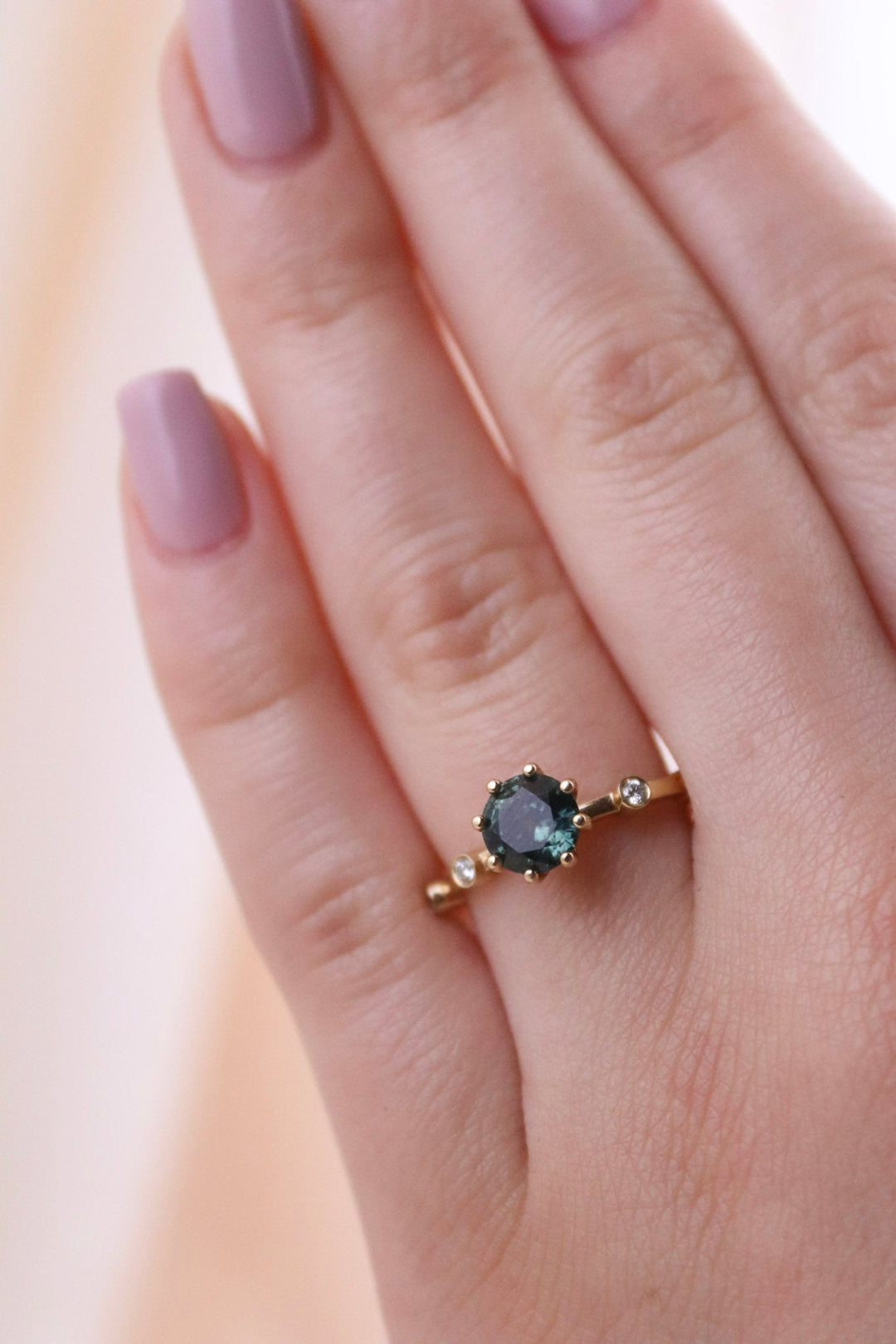 Unusual Sapphire Engagement Ring - Kingdom Jewelry