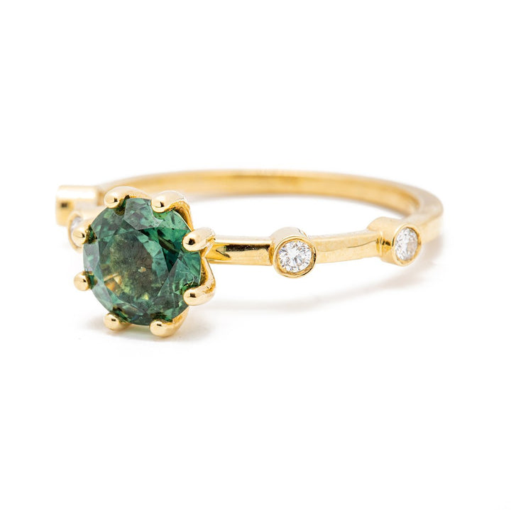 Unusual Sapphire Engagement Ring - Kingdom Jewelry